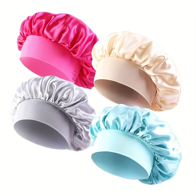 Satin bonnet set packaging or lifestyle shot showing daily use