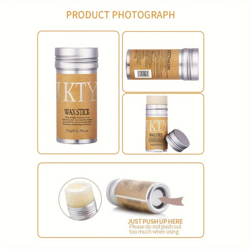 IKTY wax stick with various views on a white background
