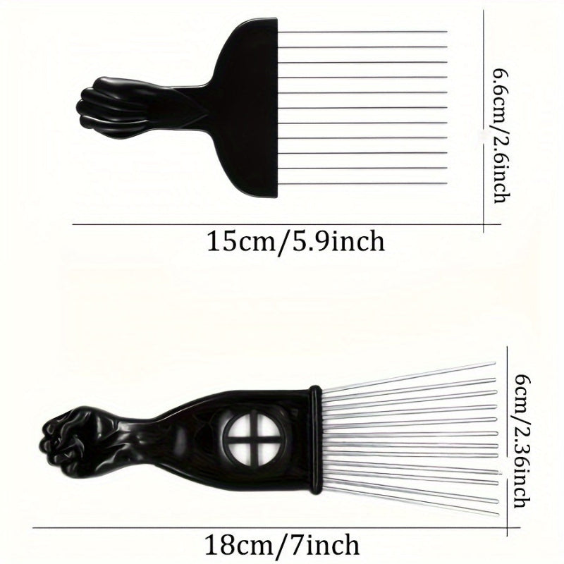 Black hair picks with measurements