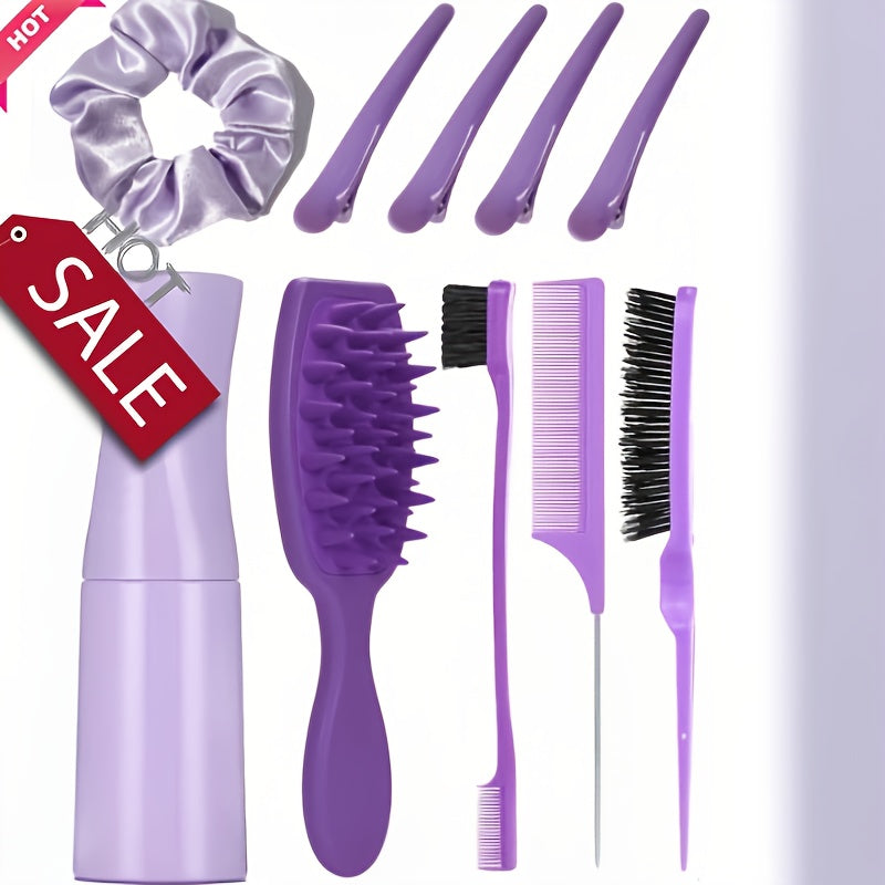 Complete Professional Hair Care Set with all styling accessories - perfect for natural hair textures