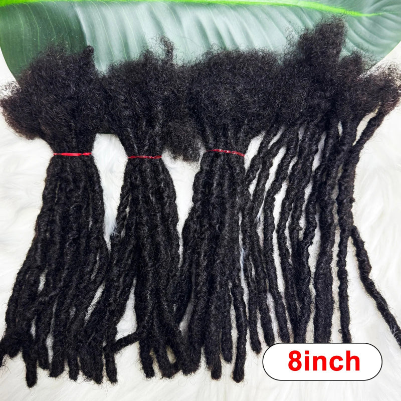 Black synthetic braiding hair extensions on a white background with '8inch' label.