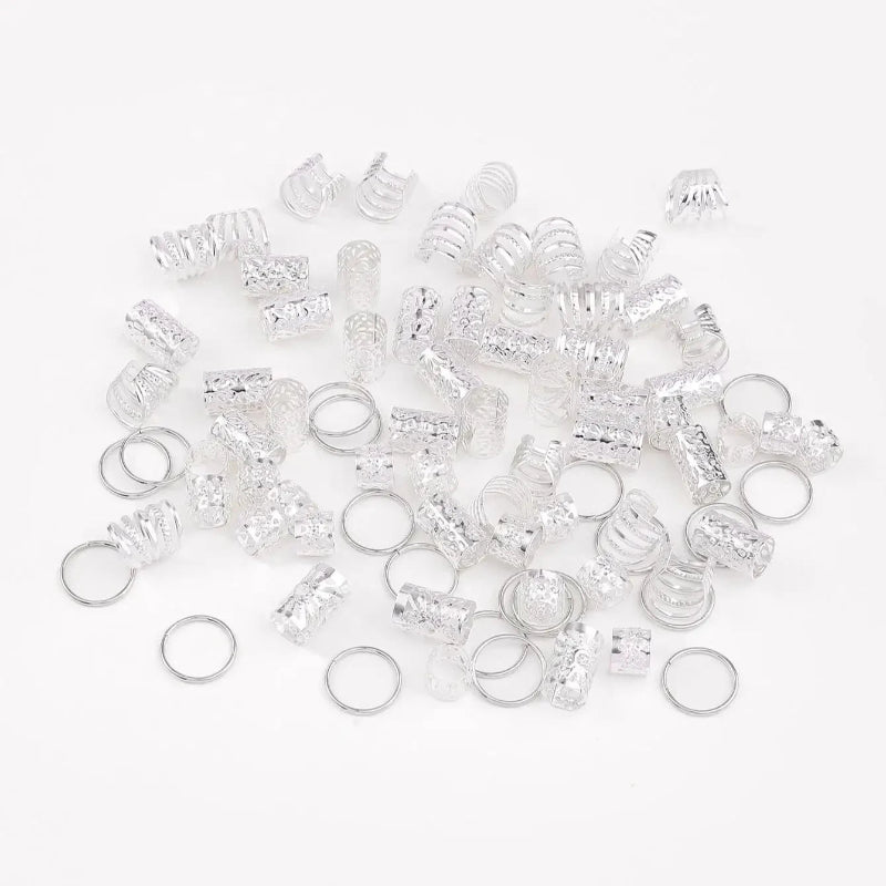 Collection of clear plastic rings with embedded rhinestones on a white background