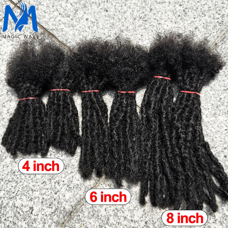 Three bundles of black hair extensions labeled 4 inch, 6 inch, and 8 inch on a textured surface.