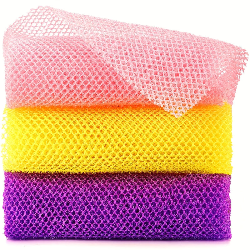 African net bath sponge exfoliator - natural body scrubber for gentle daily skin smoothing