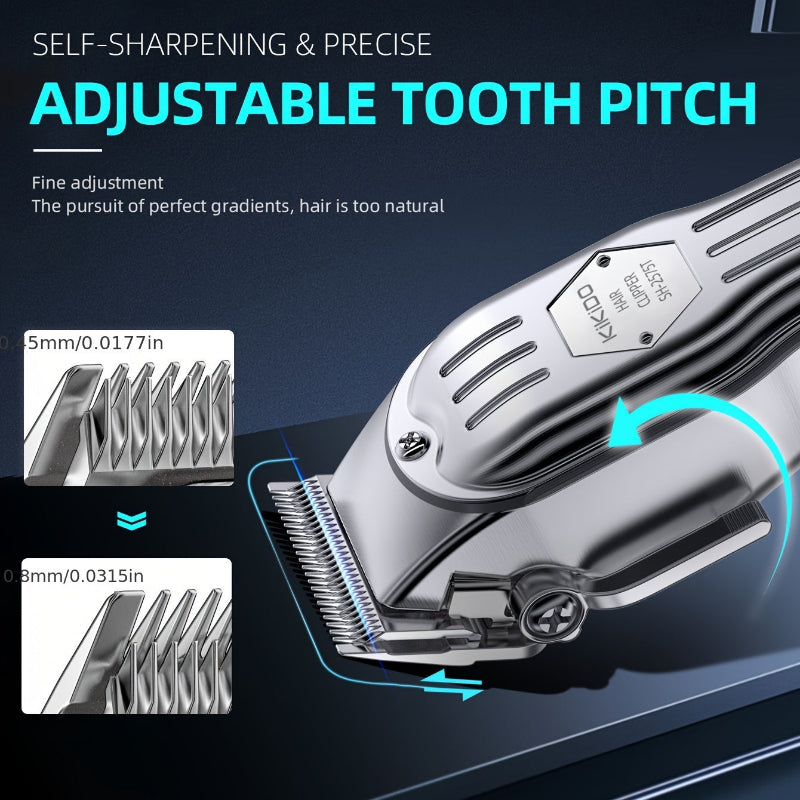 KIKIDO Hair trimmer with adjustable tooth pitch feature