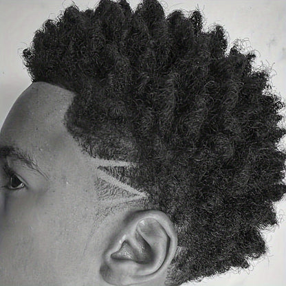 Magic curl sponge glove demonstrating twist-out technique on natural curly hair