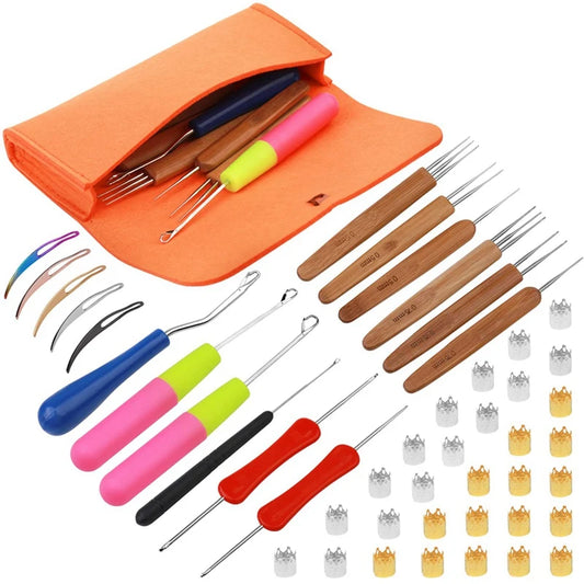 Dreadlock maintenance kit showing all included tools