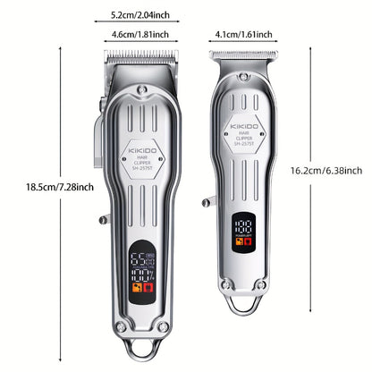 Two Kikido  hair clippers with dimensions labeled 